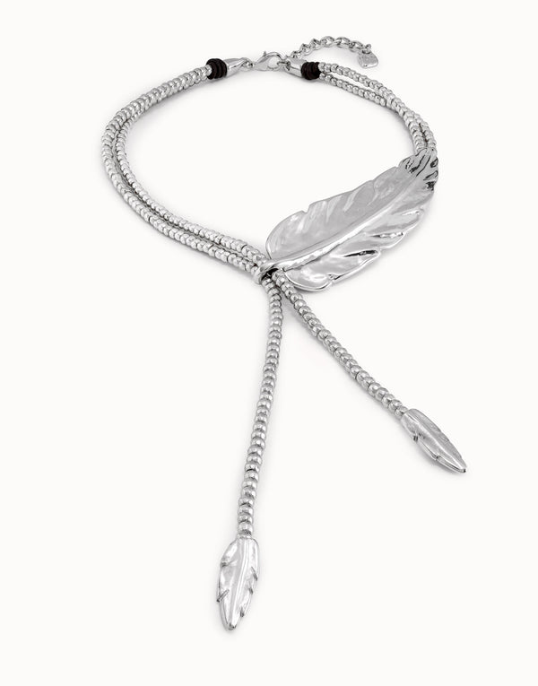 UNOde50 Necklace - Feather | COL1306 (90cm)