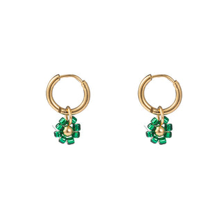 Koop green Go Dutch Label Flower earrings