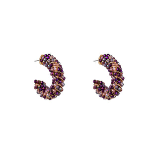 Koop lilac Go Dutch Label Ear studs twisted beads hoop