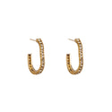 Go Dutch Label Ear studs roped sparkle oval