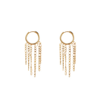 Koop gold Go Dutch Label Earrings flat chain ring