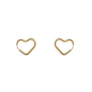 Koop gold Go Dutch Label Earrings heart ring big