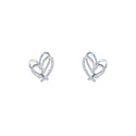 Go Dutch Label Oorhangers Crystal Heart Hoop