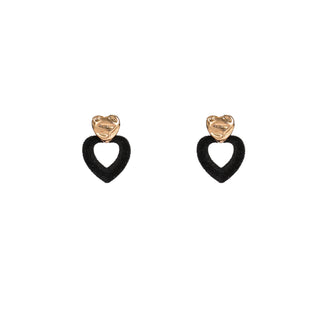 Kopen zwart Go Dutch Label Oorknoppen Velvet Hearts