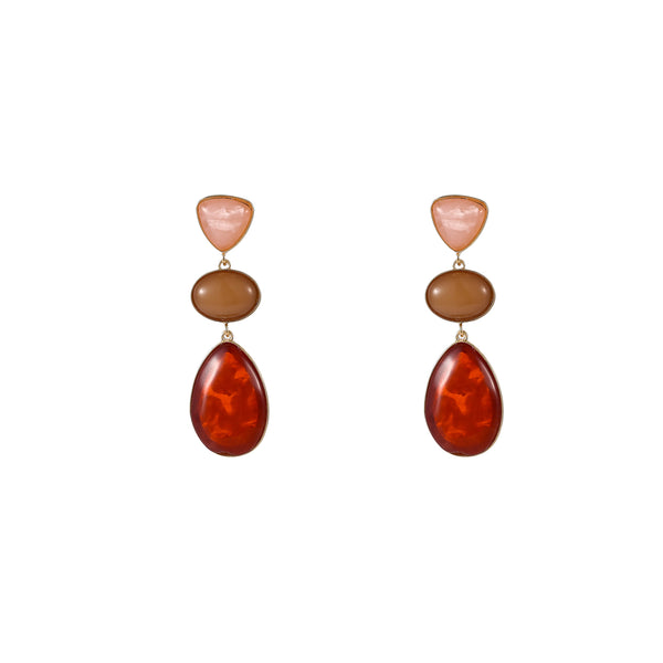 Go Dutch Label Oorknoppen 3 Stone Drop