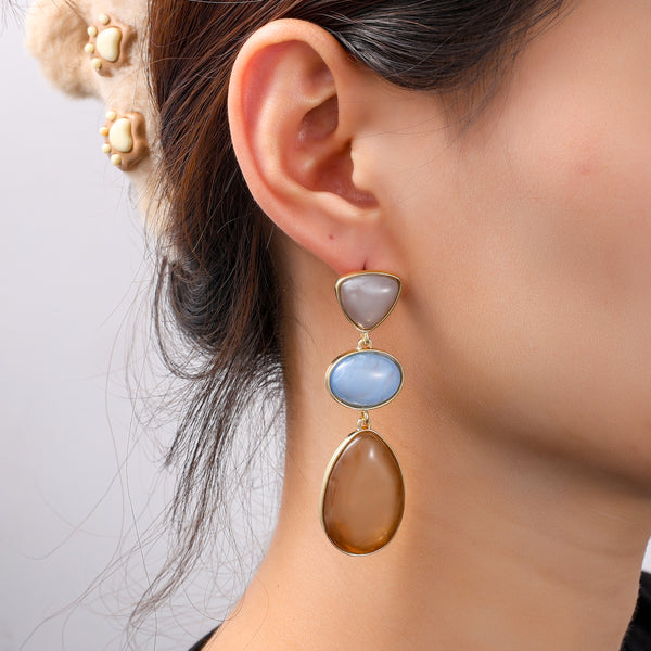 Go Dutch Label Oorknoppen 3 Stone Drop