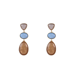 Kopen grijs Go Dutch Label Oorknoppen 3 Stone Drop