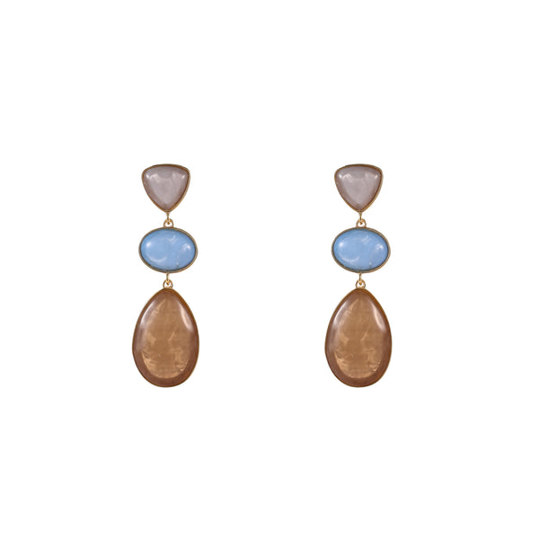 Go Dutch Label Oorknoppen 3 Stone Drop