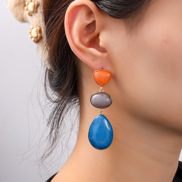 Go Dutch Label Oorknoppen 3 Stone Drop