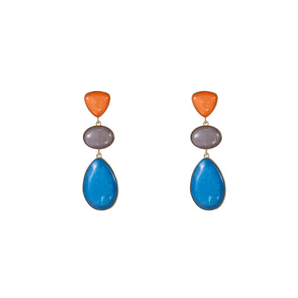 Go Dutch Label Oorknoppen 3 Stone Drop