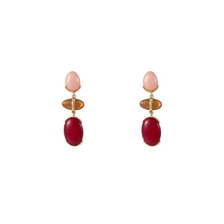 Kopen bruin Go Dutch Label Oorknoppen Elegant Stone Drop