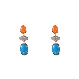 Kopen oranje Go Dutch Label Oorknoppen Elegant Stone Drop