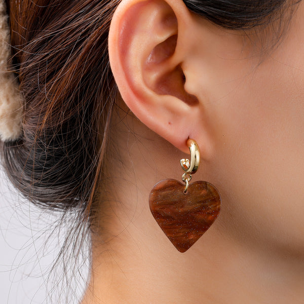 Go Dutch Label Oorknoppen Heart Dangle