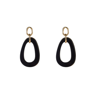 Kopen zwart Go Dutch Label Oorknoppen Open Round Dangle
