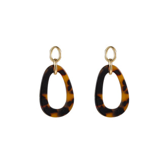 Kopen leopard Go Dutch Label Oorknoppen Open Round Dangle