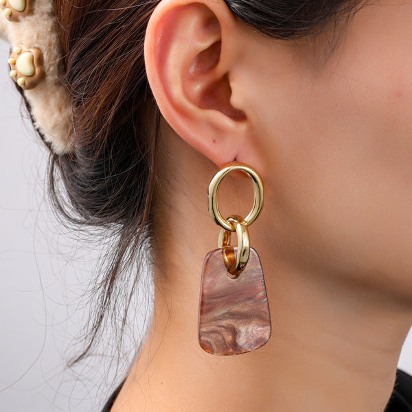 Go Dutch Label Oorknoppen Square Dangle