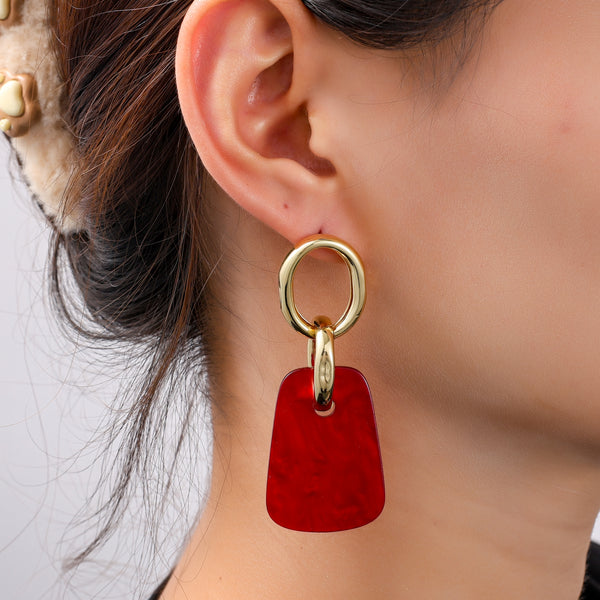 Go Dutch Label Oorknoppen Square Dangle