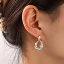Go Dutch Label Oorknoppen Oval Sparkle Dangle