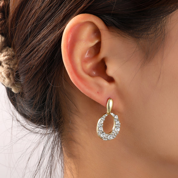 Go Dutch Label Oorknoppen Oval Sparkle Dangle