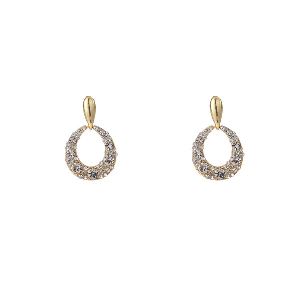 Go Dutch Label Oorknoppen Oval Sparkle Dangle