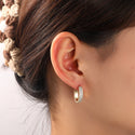 Go Dutch Label Oorknoppen Oval Sparkle Hoop