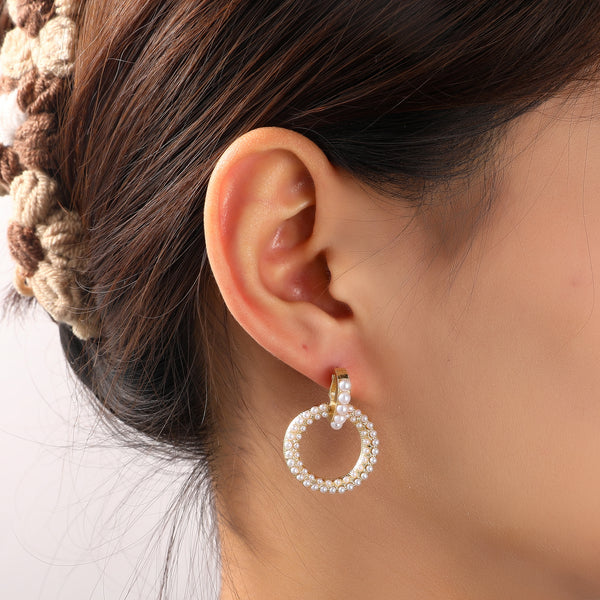 Go Dutch Label Oorknoppen Open Round Pearls