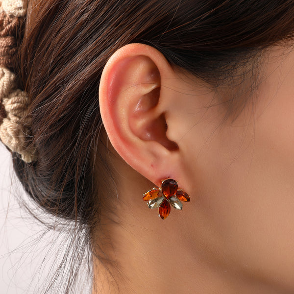 Go Dutch Label Oorknoppen Big Stone Stud Goud