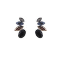 Go Dutch Label Oorknoppen Half Flower Stone Stud Goud