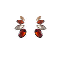 Go Dutch Label Oorknoppen Half Flower Stone Stud Goud