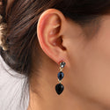 Go Dutch Label Oorknoppen 3 Stone Dangle Goud