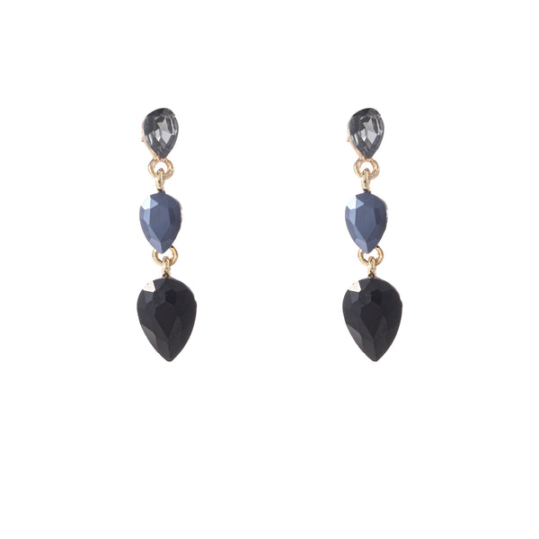 Go Dutch Label Oorknoppen 3 Stone Dangle Goud