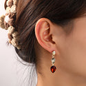 Go Dutch Label Oorknoppen 3 Stone Dangle Goud