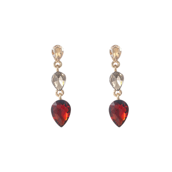 Go Dutch Label Oorknoppen 3 Stone Dangle Goud
