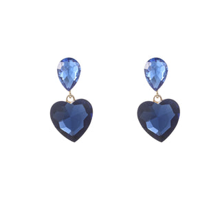 Go Dutch Label Oorknoppen Heart Stone Dangle Goud