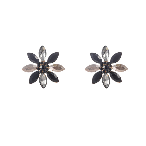 Go Dutch Label Oorknoppen Big Sparkle Flower Stud Goud