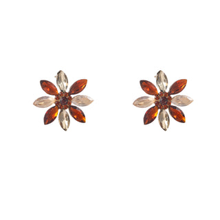 Go Dutch Label Oorknoppen Big Sparkle Flower Stud Goud