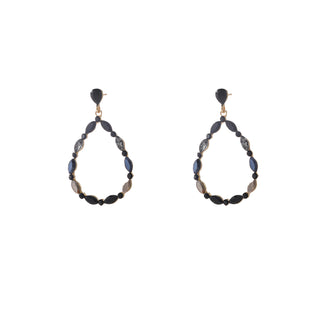 Kopen zwart Go Dutch Label Oorknoppen Open Drop Dangle Goud