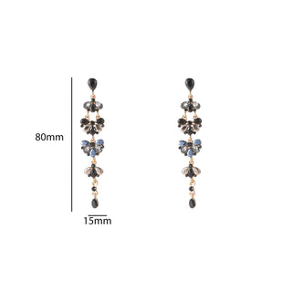 Kopen zwart Go Dutch Label Oorknoppen Long Stone Dangle Goud