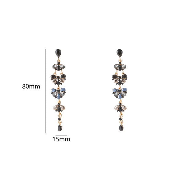 Go Dutch Label Oorknoppen Long Stone Dangle Goud