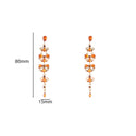 Go Dutch Label Oorknoppen Long Stone Dangle Goud