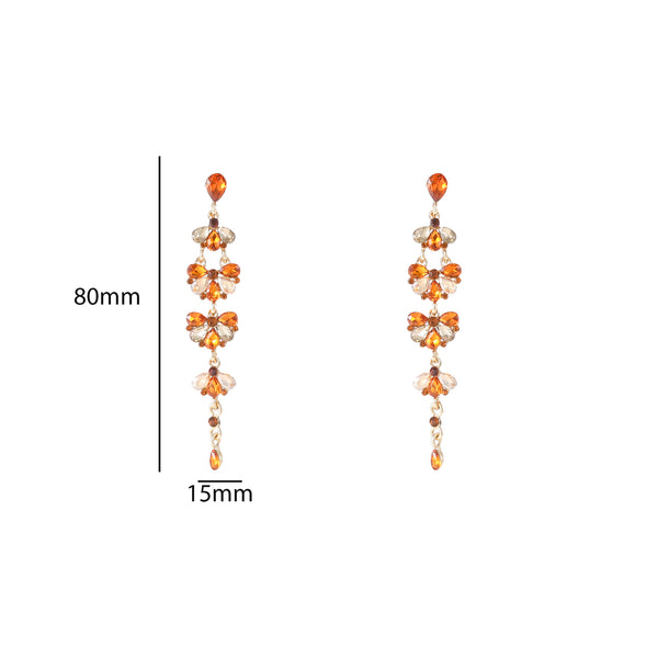 Go Dutch Label Oorknoppen Long Stone Dangle Goud