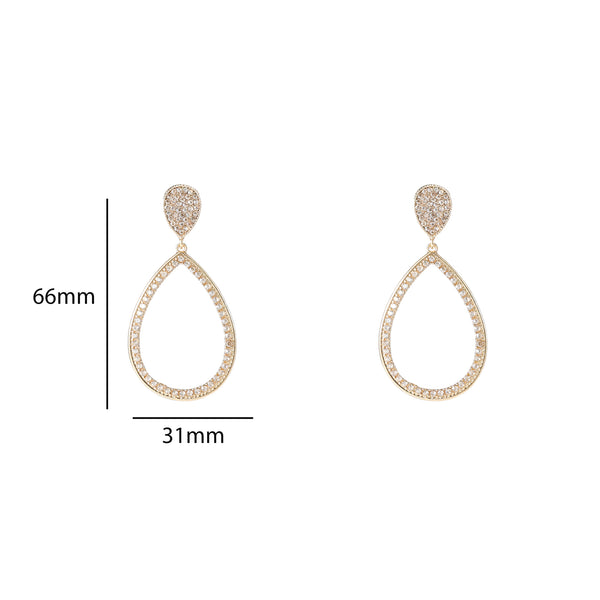 Go Dutch Label Oorknoppen Open Drop Dangle Goud