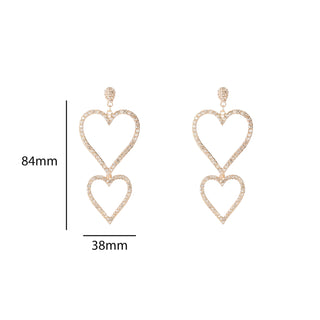 Go Dutch Label Oorknoppen Open Heart Dangle Goud