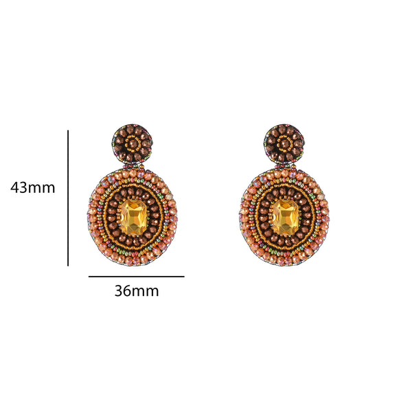 Go Dutch Label Oorknoppen Big Stone Dangle
