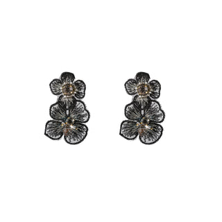 Go Dutch Label Oorknoppen Two Flowers Dangle
