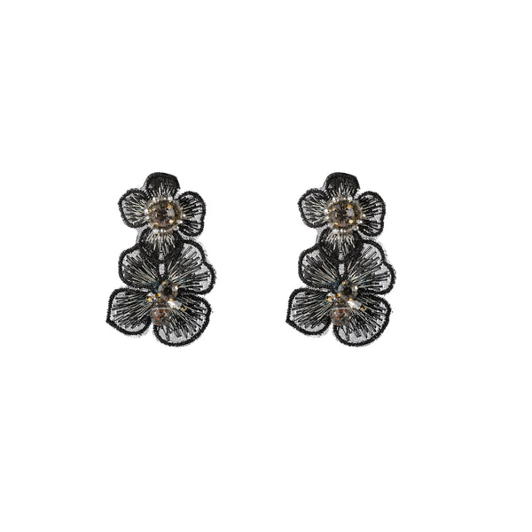 Go Dutch Label Oorknoppen Two Flowers Dangle