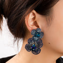 Go Dutch Label Oorknoppen Two Flowers Dangle
