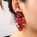 Go Dutch Label Oorknoppen Long Flower Dangle