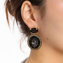 Go Dutch Label Oorknoppen Big Round Stone Dangle