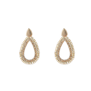 Go Dutch Label Oorknoppen Square Beads Drop Goud